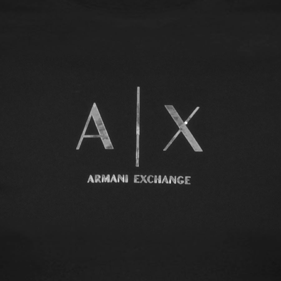 Alternative Image for ProductArmani Exchange Crew Neck Logo T Shirt Black3